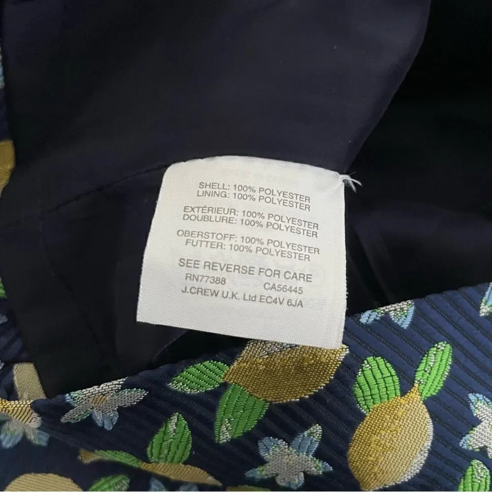 J.Crew V-Neck Sheath Dress in Lemon Jacquard 8 Tall